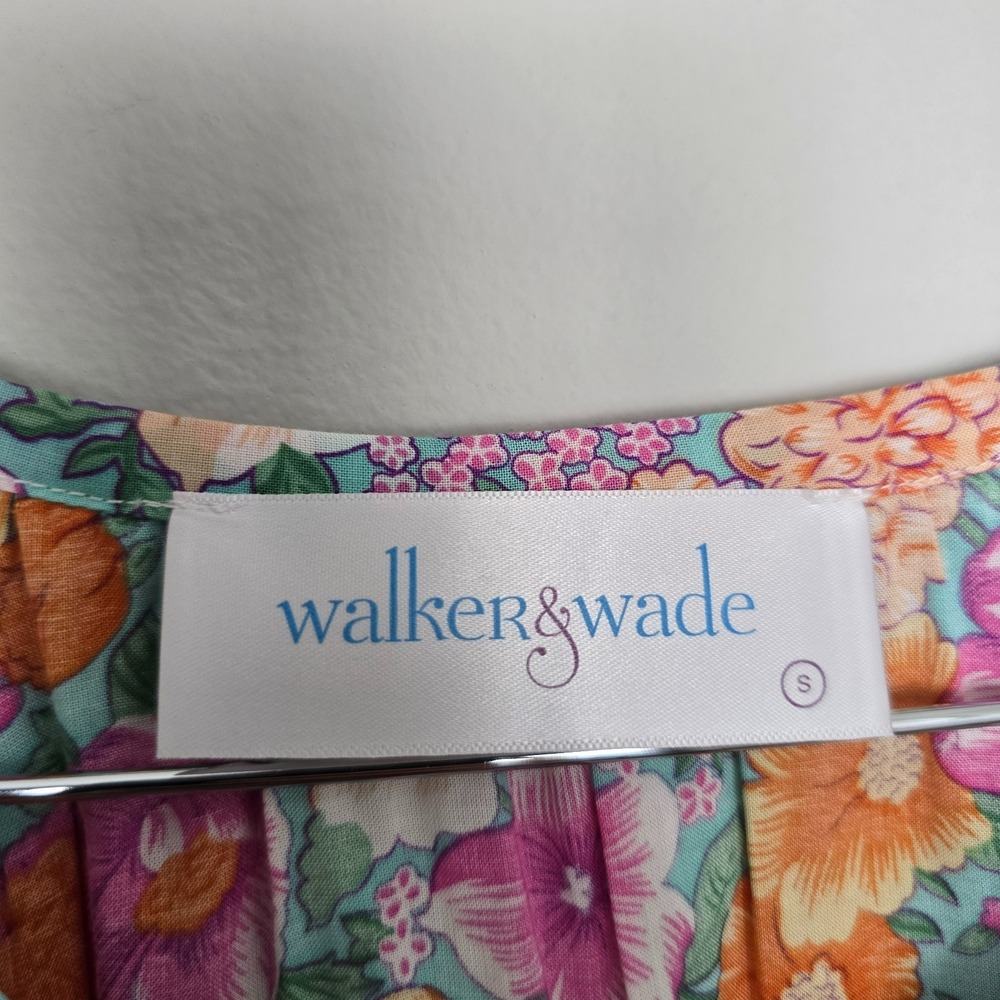 Walker & Wade Women Sonia Top Julep Floral Tassel Tunic Blouse Small Summer Boho - Picture 5 of 10